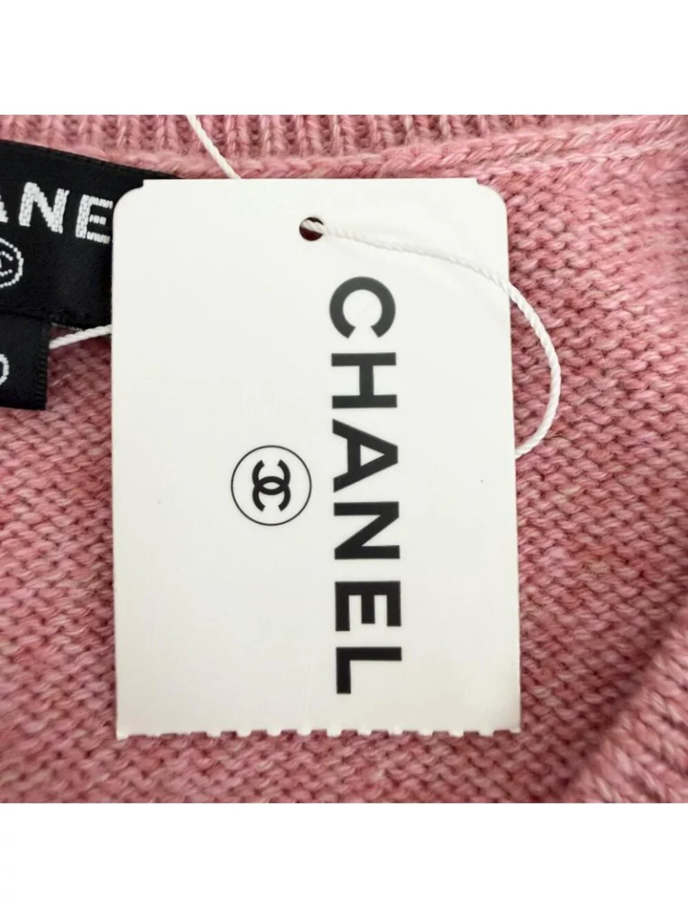 Chanel Cashmere 98% Gripoix Style Camellia Button Cardigan Pink 40